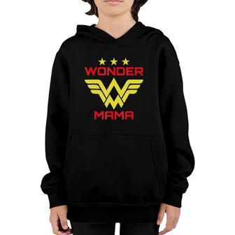 Wonder Mama Mother Gift Superhero Mom Youth Hoodie | Mazezy