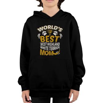 World's Best West Highland White Terrier Mom Dog Owner Youth Hoodie | Mazezy