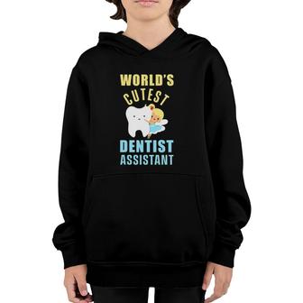 Worlds Cutest Dentist Assistant Technician Dental Hygienist Youth Hoodie | Mazezy