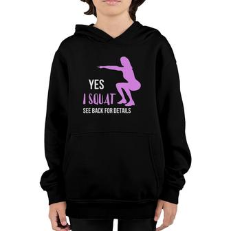 Yes I Squat See Back For Details Tank Top Youth Hoodie | Mazezy