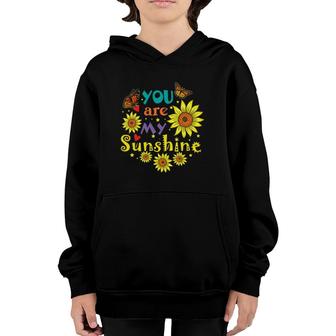 You Are My Sunshine Cute Sunflower Hot Summer Graphic Youth Hoodie | Mazezy