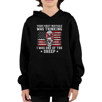 Your First Mistake Was Thinking I Was One Of The Sheep Mom Youth Hoodie | Mazezy