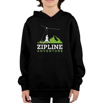 Zip Line Zipline Adventure Ziplining Ziplines Youth Hoodie | Mazezy