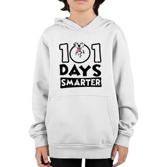 101 Days Smarter Dalmatian Dog Lover Youth Hoodie | Mazezy AU
