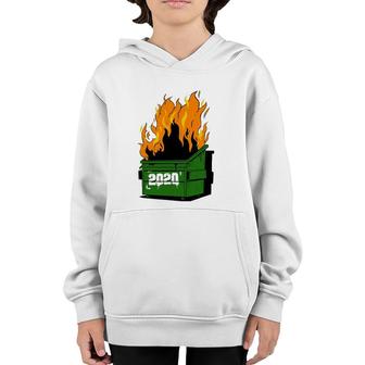 2020 Burning Dumpster Funny Fire Youth Hoodie | Mazezy