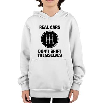 5 Speed - Real Cars Don't Shift Themselves Youth Hoodie | Mazezy