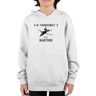 A 10 Warthog Attack Jet A 10 Thunderbol Youth Hoodie | Mazezy