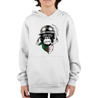 Algeria Algerian Flag Biker Tee Algeria Youth Hoodie | Mazezy