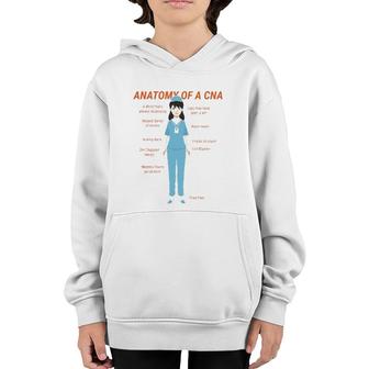 Anatomy Of A Cna Awesome Nursing Assistant Nurse Medical Youth Hoodie | Mazezy