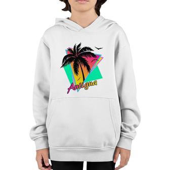 Antigua Tropical Summer Beach Palm Tree Sunset Youth Hoodie | Mazezy