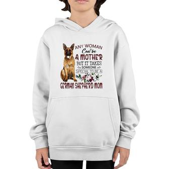 Any Woman Can Be A Mother But It Takes Someone Special To Be A German Shepherd Mom Floral Version Youth Hoodie | Mazezy
