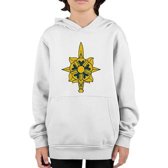 Army Military Intelligence Corps Branch Veteran Insignia Youth Hoodie | Mazezy