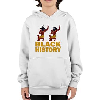 Black Fist Up Pride And Power African American Kemet Youth Hoodie | Mazezy