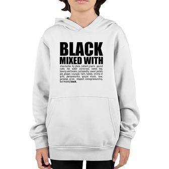 Black Mixed With Proud Expressions Youth Hoodie | Mazezy