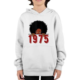 Black Queen Born In 1975 46Th Awesome Birthday Gifts Youth Hoodie | Mazezy