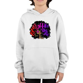 Black Teacher Magic Melanin Women Educator Appreciation Gift Youth Hoodie | Mazezy