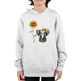 Blessed To Be Called Grandma Hippie Elephant Mother's Day Youth Hoodie | Mazezy