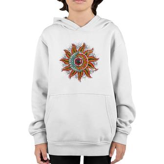 Boho Outer Space Sun Crescent Moon Universe Astronomy Youth Hoodie | Mazezy