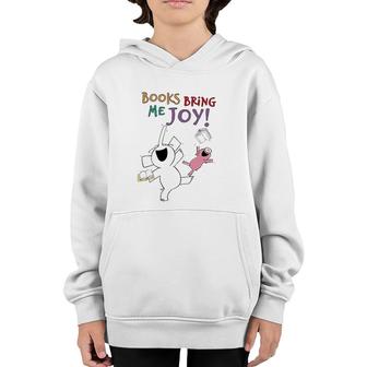 Books Bring Me Joy Book Lover Reading Elephant And Pig Youth Hoodie | Mazezy