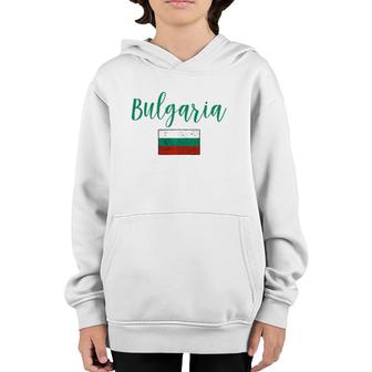 Bulgaria Bulgarian Flag Vintage Youth Hoodie | Mazezy UK