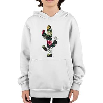 Cactus Tropical Flowers Floral Hawaiian Gardening Succulent Youth Hoodie | Mazezy