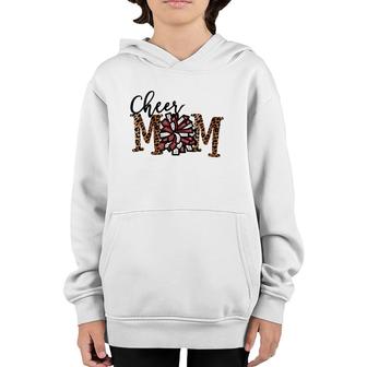 Cheer Mom Cheerleader Mother's Day Leopard Print Youth Hoodie | Mazezy