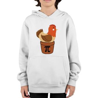 Chicken Funny Maths Engineer Nerd Birthday Gift Pi Day Youth Hoodie | Mazezy