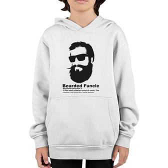 Cool Bearded Funcle - Birthday Gift My Fun Uncle Youth Hoodie | Mazezy