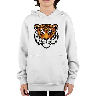 Cool Bengal Tiger Looking Straight Birthday New Year Youth Hoodie | Mazezy