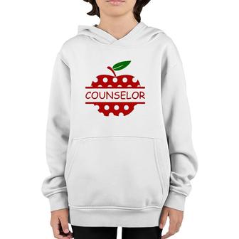 Counselor School Counselor Life Apple Youth Hoodie | Mazezy