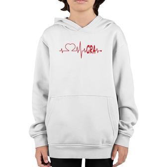 Cra Clinical Research Associate Medical Heart Beat Job Youth Hoodie | Mazezy
