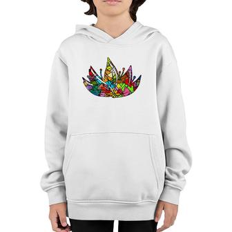 Crown Chakra Stainglass Lotus Flower Youth Hoodie | Mazezy