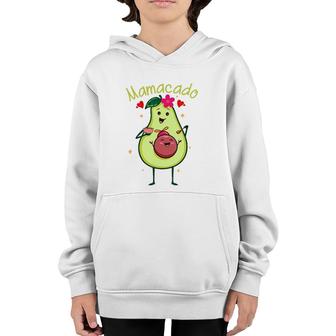 Cute Mamacado Avocado Mama Pregnant Mother Pregnancy Outfit Youth Hoodie | Mazezy