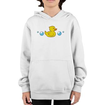 Cute Rubber Duck In Water Love Rubber Ducks Youth Hoodie | Mazezy