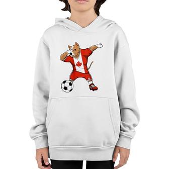 Dabbing Pitbull Canada Soccer Fans Jersey Canadian Football Raglan Baseball Tee Youth Hoodie | Mazezy