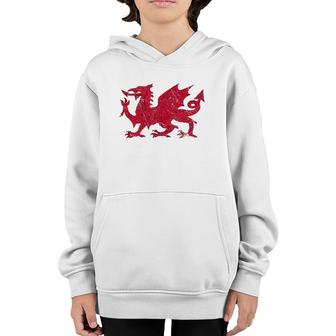 Dragon Of Wales Flag Welsh Cymru Flags Medieval Welsh Rugby Tank Top Youth Hoodie | Mazezy