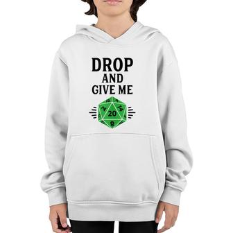 Dragons Game Master And D20 Twenty Sided Die Dice Dungeons Youth Hoodie | Mazezy