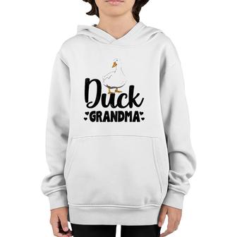Duck Grandma Funny Water Ducklings Gift Youth Hoodie | Mazezy