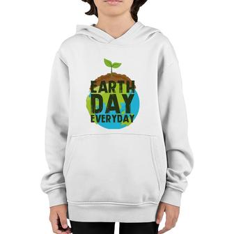 Earth Day Everyday Plant A Tree Environmentalist Youth Hoodie | Mazezy