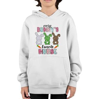 Every Bunnys Is Favorite Nurse Cute Bunnies Easter Youth Hoodie | Mazezy