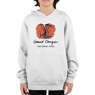Family Vacation Design - Retro Grand Canyon National Park Youth Hoodie | Mazezy