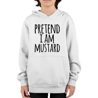 Funny Easy Lazy Halloween Pretend I Am Mustard Costume Youth Hoodie | Mazezy