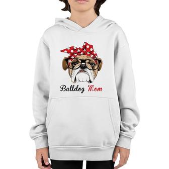 Funny English Bulldog Mom For Bulldog Lovers Youth Hoodie | Mazezy