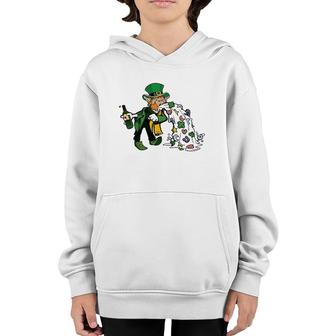 Funny Leprechaun St Patrick's Day Party Irish Leprechaun Youth Hoodie | Mazezy