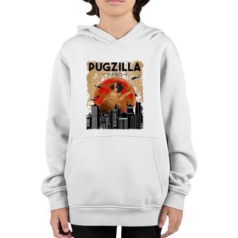 Funny Pug T Pugzilla T Funny Dog Pug Youth Hoodie | Mazezy