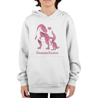Grandmasaurus Grammy & Baby Girlrex Dinosaurs Youth Hoodie | Mazezy