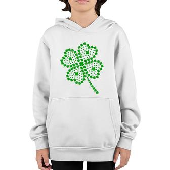 Great Lucky Four Leaf Clover St Patrick's Day Matching Family Youth Hoodie | Mazezy