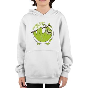 Green Three Toed Sloth Youth Hoodie | Mazezy