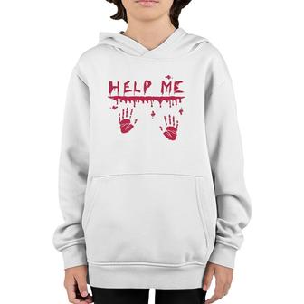 Halloween - Bloody Hands Blood Splatter Costume Zombie Youth Hoodie | Mazezy