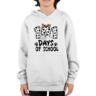 Happy 101 Days Smarter Dalmatian Dogs 101St Day Of School Youth Hoodie | Mazezy CA